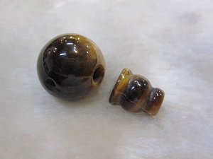 黄虎目石三つ穴セット